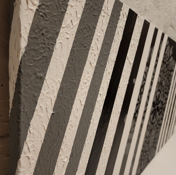 HANDCRAFTED Artwork HANDPAINTED Painting Abstract Mandela Art 18x36 Canvas Decor - Picture 7 of 9